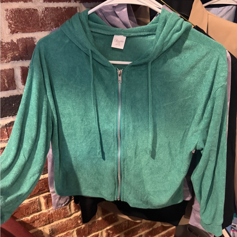 Green Zip-Up Hoodie